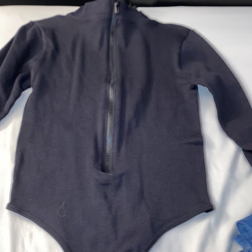 PLT Black Zip-Up Bodysuit